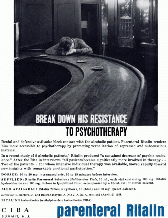 break down his resistance to psychotherapy