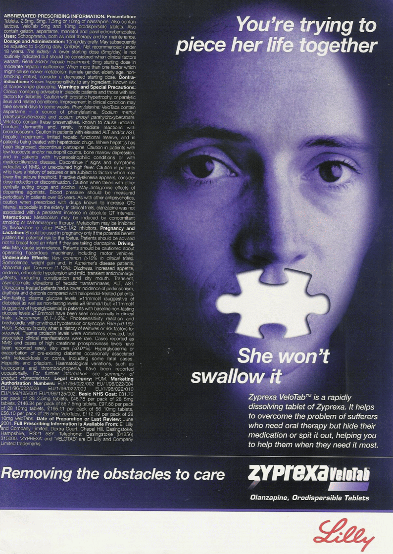 dysphagia, aphagia and odynophagia (difficult painful swallowing) may be caused by drugs like zyprexa