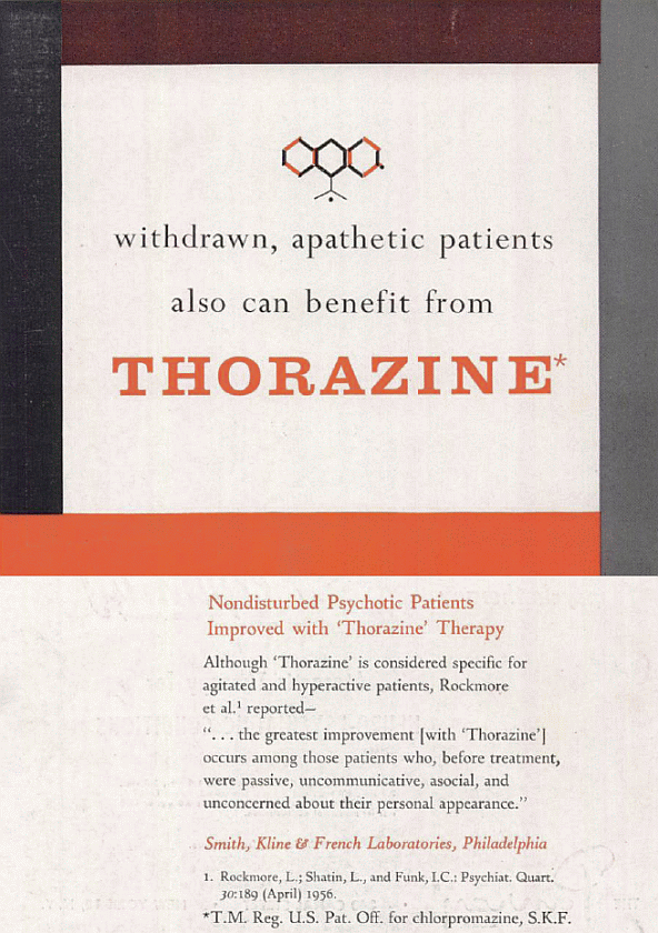nondisturbed psychotic patients improved with thorazine therapy