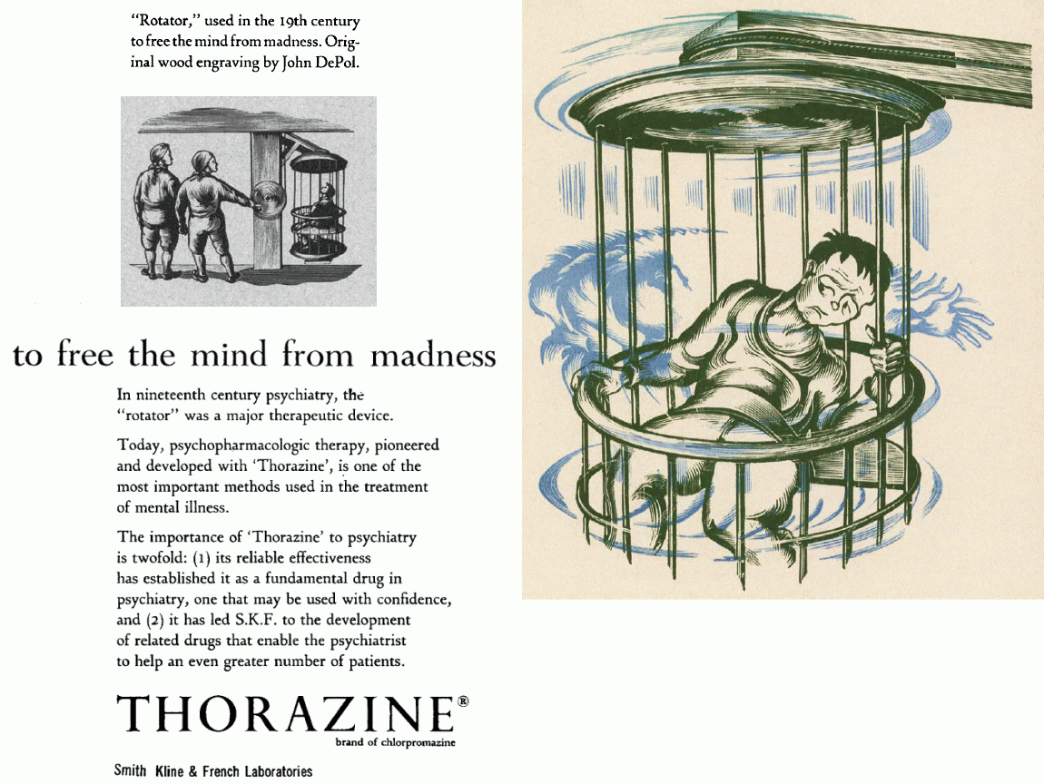 Rotator used in the 19th century to free the mind from madness.